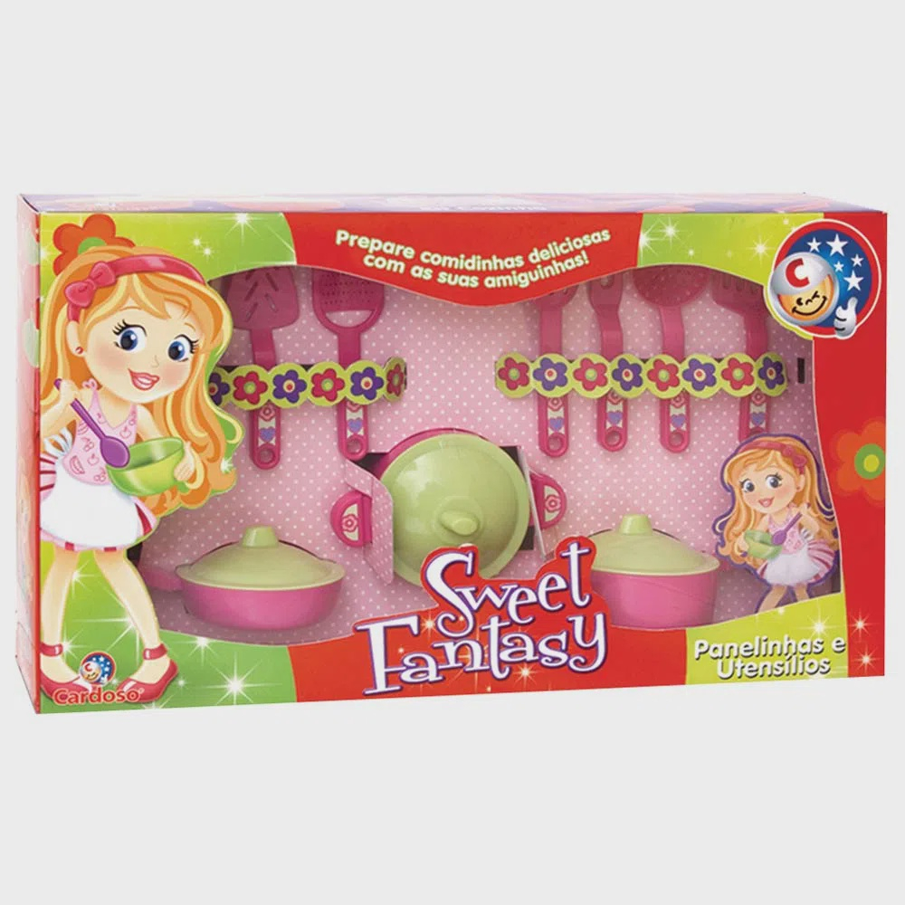 Kit Cozinha Infantil - Sweet Fantasy - Jogo de Panelinhas e