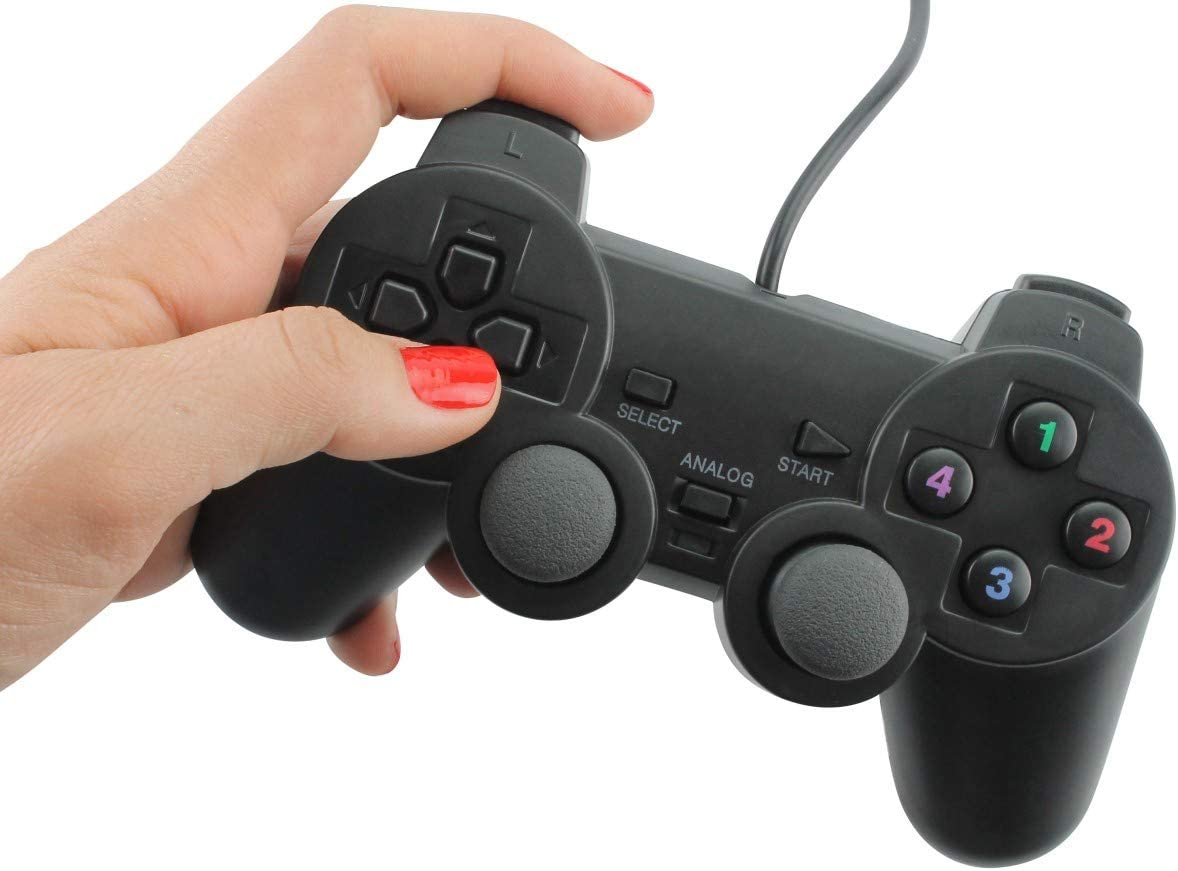 FGAMES NATAL - Controle Playstation Usb Analógico Para Computador Pc