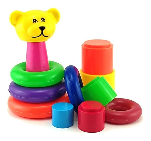 Jogo Educativo Baby Toys Set Encaixe 24 Peças Pica Pau 580