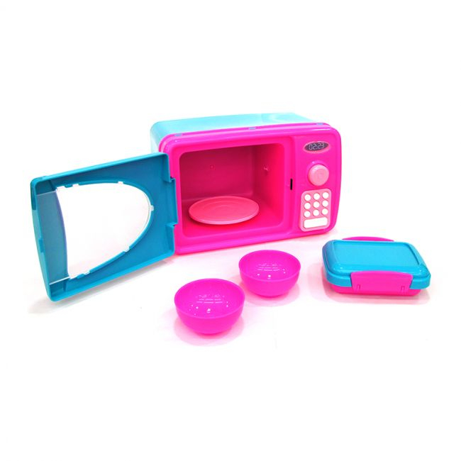 Ofertas de Brinquedo Le Chefe Usual Brinquedos 3+ anos, micro-ondas, azul e  rosa com 1 unidade